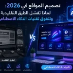تصميم المواقع في 2026: لماذا تفشل الطرق التقليدية وتتفوق تقنيات الذكاء الاصطناعي؟ 5 ChatGPT Image Jun 8 2026 02 18 38 AM تصميم المواقع في 2026: لماذا تفشل الطرق التقليدية وتتفوق تقنيات الذكاء الاصطناعي؟