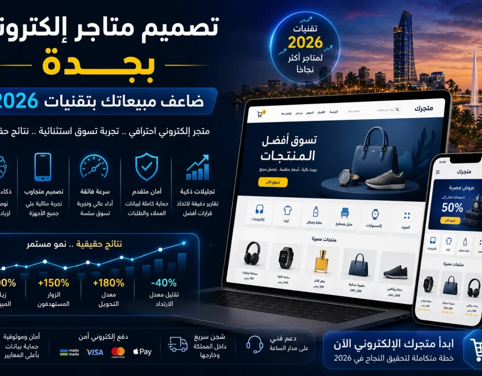 تصميم متاجر إلكترونية بجدة: ضاعف مبيعاتك بتقنيات 2026 18 ChatGPT Image Jun 9 2026 05 39 36 PM تصميم متاجر إلكترونية بجدة: ضاعف مبيعاتك بتقنيات 2026