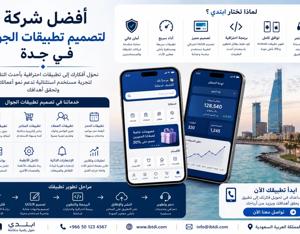 ChatGPT Image Aug 16 2026 02 12 03 AM أفضل شركة لتصميم تطبيقات الجوال في جدة
